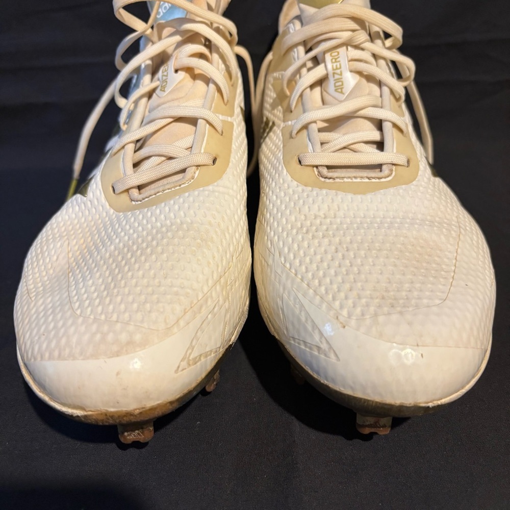 Adidas Adizero White and Gold Soccer Cleats men’s size 13 - Picture 4 of 9